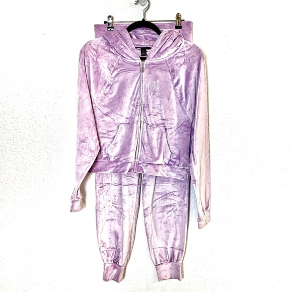 Victoria's Secret Track Suit Velour Purple Small Y2K Barbie Lavender Pastel - Picture 1 of 15